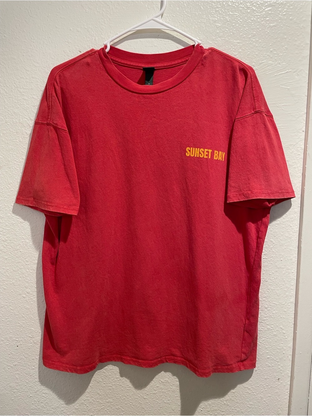 Wild Fable Sunset Bay Island Sun Graphic T-Shirt 🌴 Red Boxy Oversized Tee XS